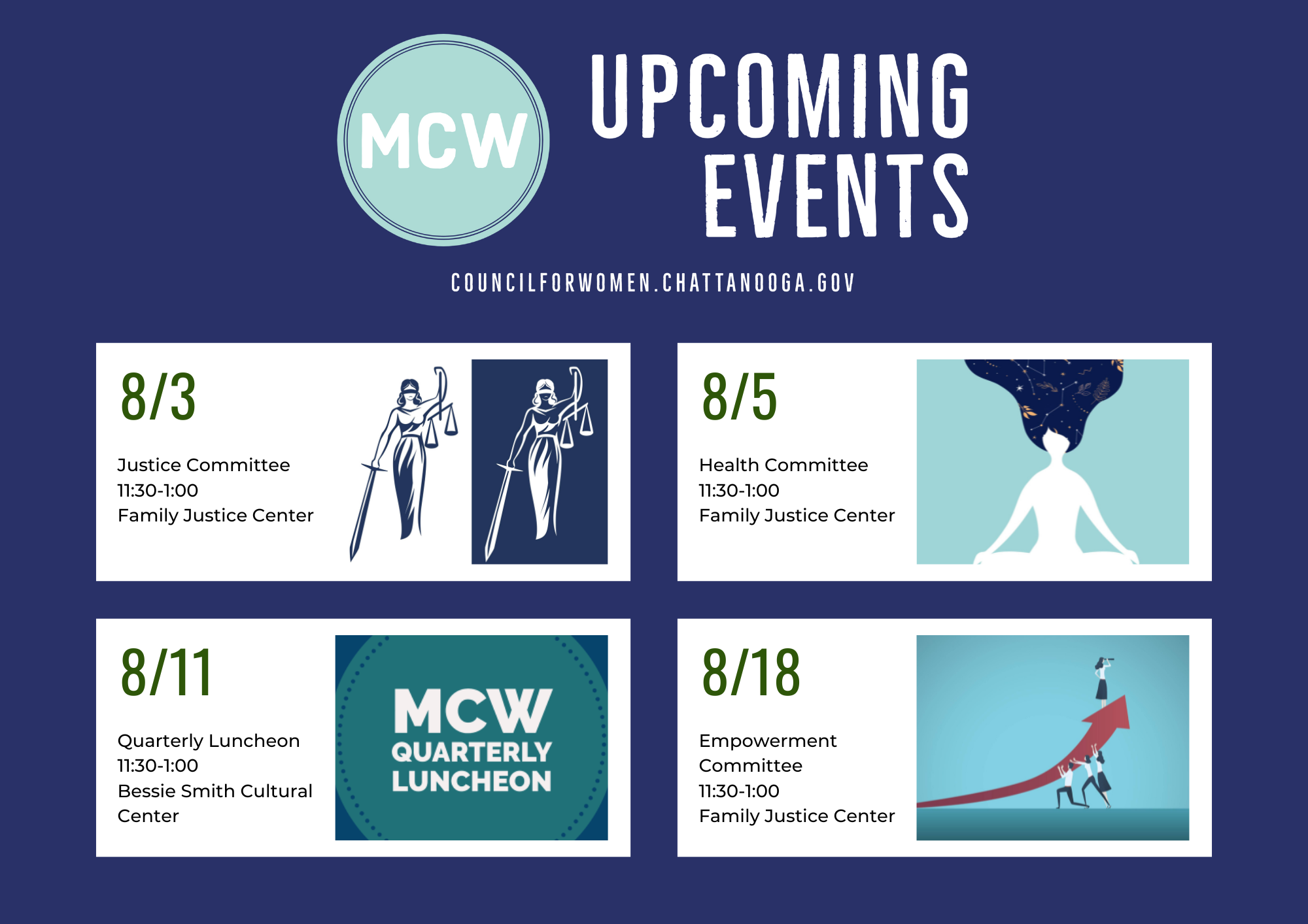 MCW Upcoming Events - Aug 2022