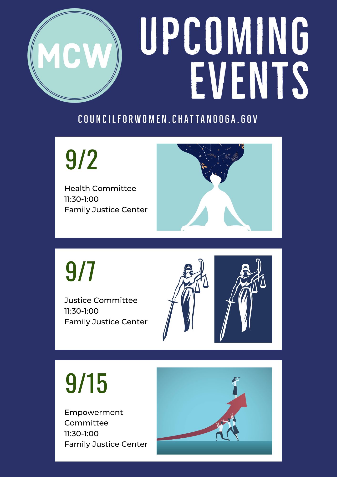 MCW Upcoming Events - September